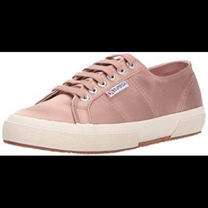 Superga blush satin sneakers